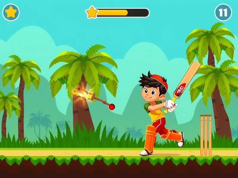 Yogi using cricket bat power-up